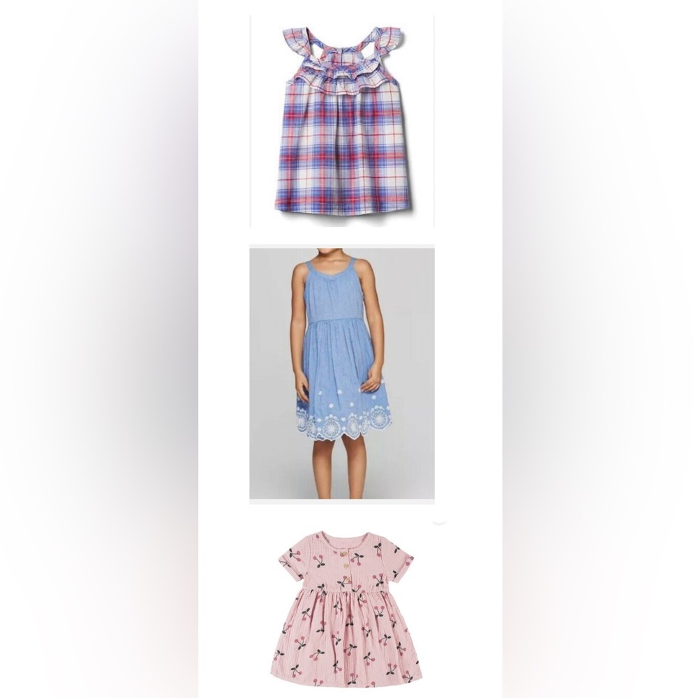 GAP 4T Girl Bundle 100% Cotton Lightweight Plaid Floral